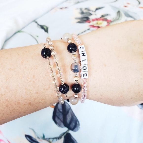 Dark Purple "Name It" Custom Pull-String Bracelet - Picture 12 of 12